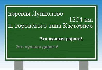 расстояние деревня Лупполово    поселок городского типа Касторное как добраться