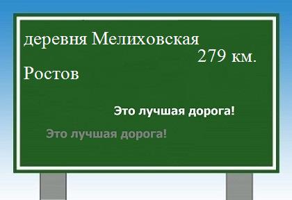 Маршрут от деревни Мелиховской до Ростова