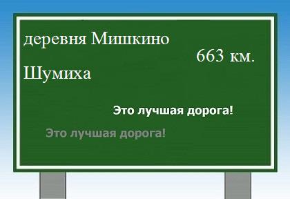 Маршрут от деревни Мишкино до Шумихи