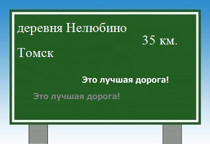 Карта от деревни Нелюбино до Томска