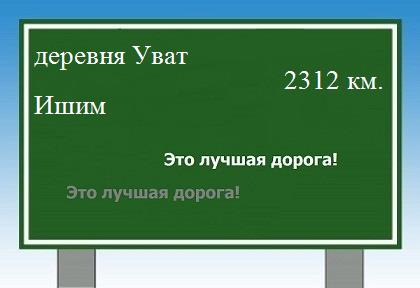 Маршрут от деревни Уват до Ишима