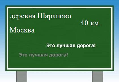 Карта от деревни Шарапово до Москвы
