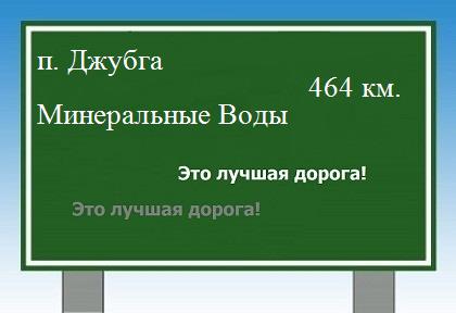 расстояние поселок Джубга - Минеральные Воды как добраться
