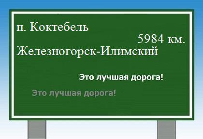 расстояние поселок Коктебель    Железногорск-Илимский как добраться