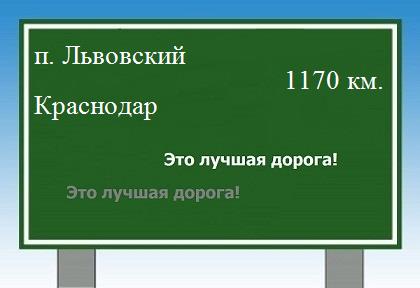 расстояние поселок Львовский - Краснодар как добраться
