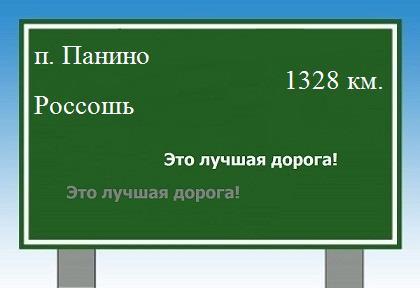 Маршрут от поселка Панино до Россоши