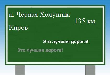 расстояние поселок Черная Холуница    Киров как добраться