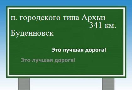 расстояние поселок городского типа Архыз    Буденновск как добраться