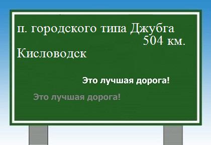 расстояние поселок городского типа Джубга    Кисловодск как добраться