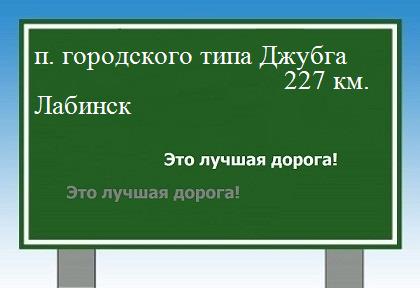расстояние поселок городского типа Джубга    Лабинск как добраться