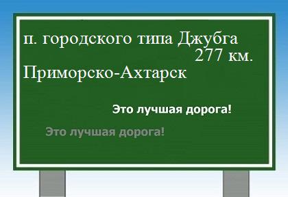 расстояние поселок городского типа Джубга    Приморско-Ахтарск как добраться