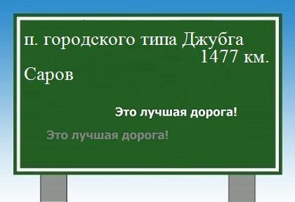 расстояние поселок городского типа Джубга    Саров как добраться