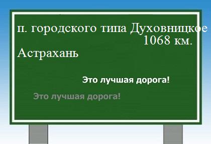 расстояние поселок городского типа Духовницкое    Астрахань как добраться