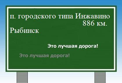 расстояние поселок городского типа Инжавино    Рыбинск как добраться