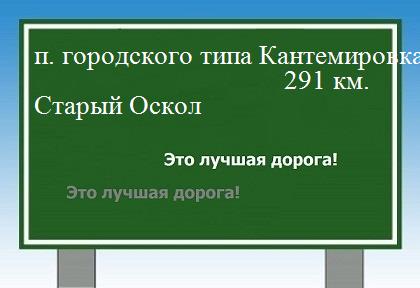 расстояние поселок городского типа Кантемировка    Старый Оскол как добраться