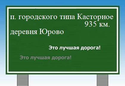 расстояние поселок городского типа Касторное    деревня Юрово как добраться