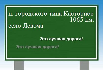 расстояние поселок городского типа Касторное    село Левоча как добраться