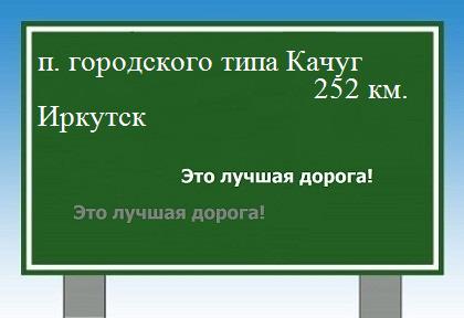 Сколько км от поселка городского типа Качуг до Иркутска