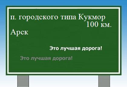 расстояние поселок городского типа Кукмор    Арск как добраться