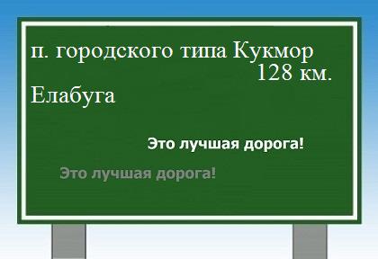 расстояние поселок городского типа Кукмор    Елабуга как добраться