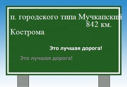 расстояние поселок городского типа Мучкапский    Кострома как добраться