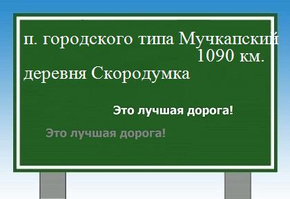 расстояние поселок городского типа Мучкапский    деревня Скородумка как добраться