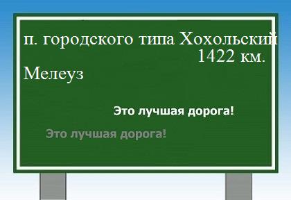 расстояние поселок городского типа Хохольский  &nbsp; Мелеуз как добраться