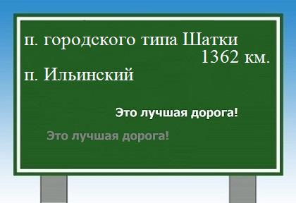 Расстояние поселок городского типа Шатки   поселок Ильинский  расстояние поселок городского типа Шатки    поселок Ильинский как добраться