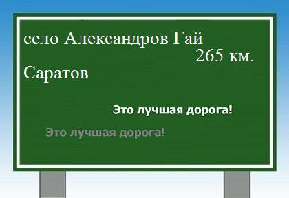 Карта от села Александров Гай до Саратова