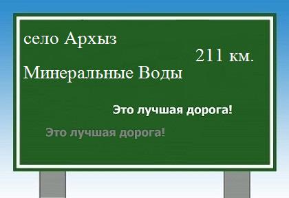 расстояние село Архыз - Минеральные Воды как добраться