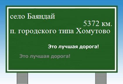 расстояние село Баяндай    поселок городского типа Хомутово как добраться