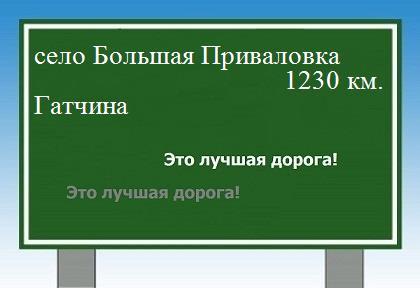 расстояние село Большая Приваловка    Гатчина как добраться