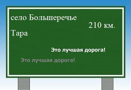 расстояние село Большеречье    Тара как добраться