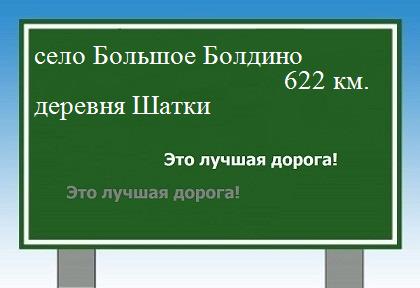 Трасса от села Большое Болдино до деревни Шатки