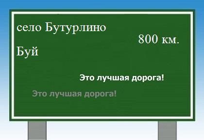 Маршрут от села Бутурлино до Буя