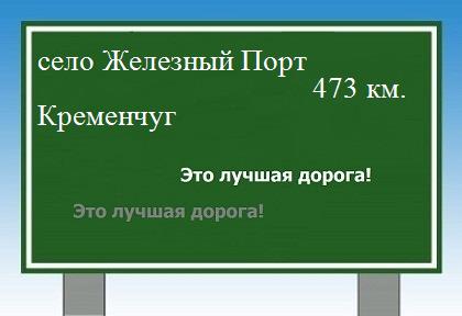 расстояние село Железный Порт - Кременчуг как добраться