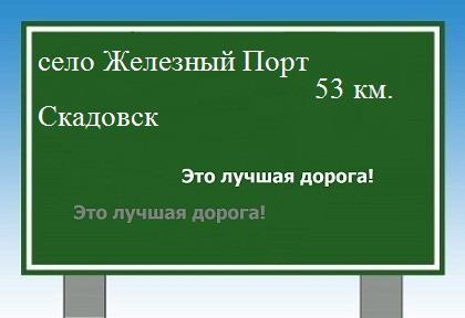 расстояние село Железный Порт - Скадовск как добраться