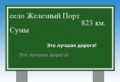 расстояние село Железный Порт - Сумы как добраться