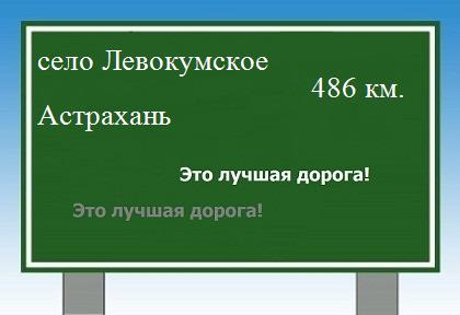 Сколько км от села Левокумского до Астрахани