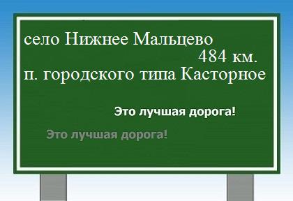 расстояние село Нижнее Мальцево  &nbsp; поселок городского типа Касторное как добраться