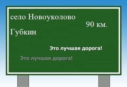 расстояние село Новоуколово    Губкин как добраться