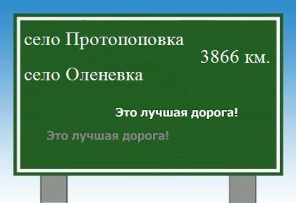 расстояние село Протопоповка    село Оленевка как добраться
