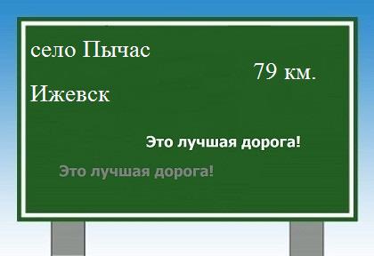 расстояние село Пычас    Ижевск как добраться