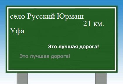 Маршрут от села Русский Юрмаш до Уфы
