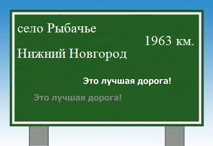 расстояние село Рыбачье    Нижний Новгород как добраться