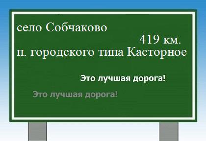 расстояние село Собчаково  &nbsp; поселок городского типа Касторное как добраться