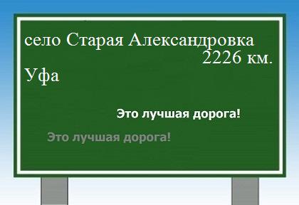 Сколько км село Александровка - Уфа