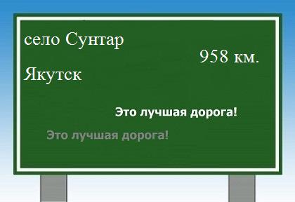 расстояние село Сунтар    Якутск как добраться