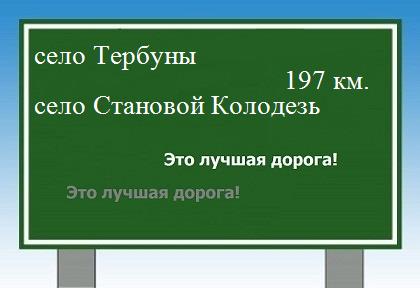 расстояние село Тербуны  &nbsp; село Становой Колодезь как добраться