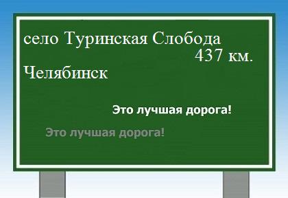 Маршрут от села Туринская Слобода до Челябинска